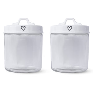 Flour & Sugar 4 qt. Glass Jars with Porcelain Lids